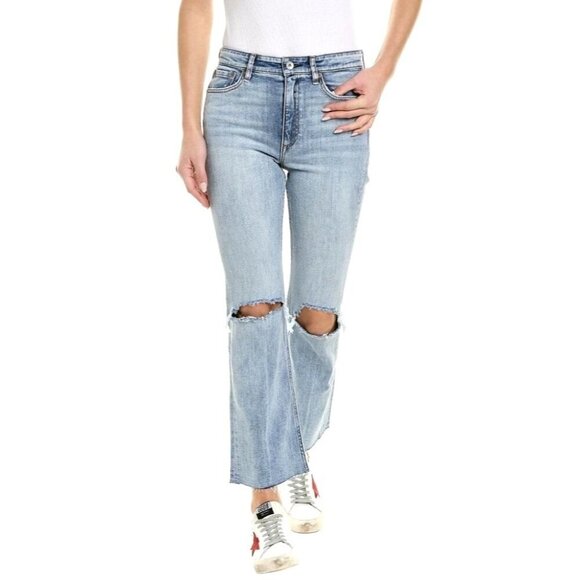 Rag & Bone Jeans Women 25 Blue Stella Wash Nina High Rise Ankle Flare Distressed - Picture 1 of 13